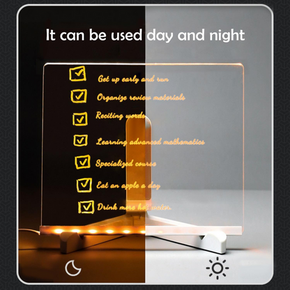 Glowing LED Writing and Doodle Board with Color Markers and Stand